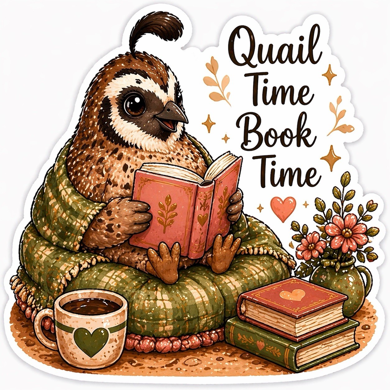 13pc Cute Book Lover Sticker Set Farm Animals Cozy Reading Planner Laptop Decals