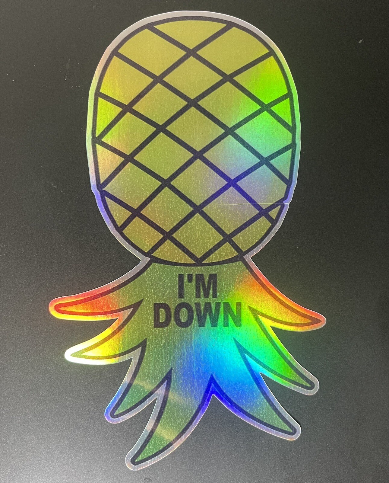 Holographic Pineapple Sticker Decal Plays Well With Others Lifestyle Swinger