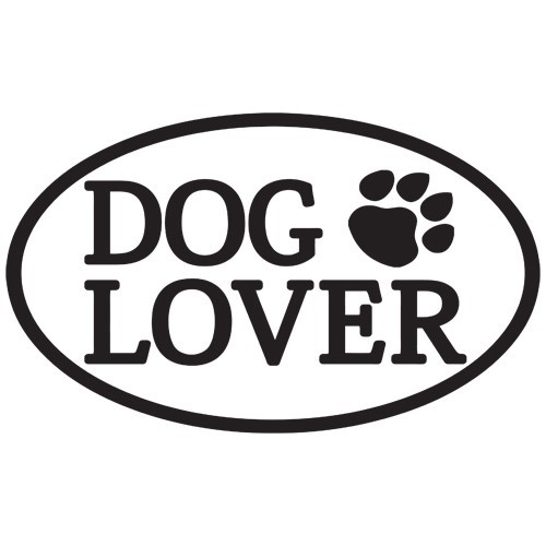 DOG LOVER PAWS PUPPY LIFE EURO OVAL LOVE ANIMALS VINYL DECAL STICKER (DL-01)