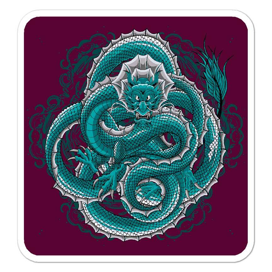 Oriental Chinese Dragon, Vinyl Decal Sticker, Indoor Outdoor, 3 Sizes, #8197