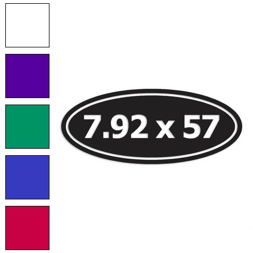 Ammo 7.92 x 57, Vinyl Decal Sticker, Multiple Colors & Sizes #1289