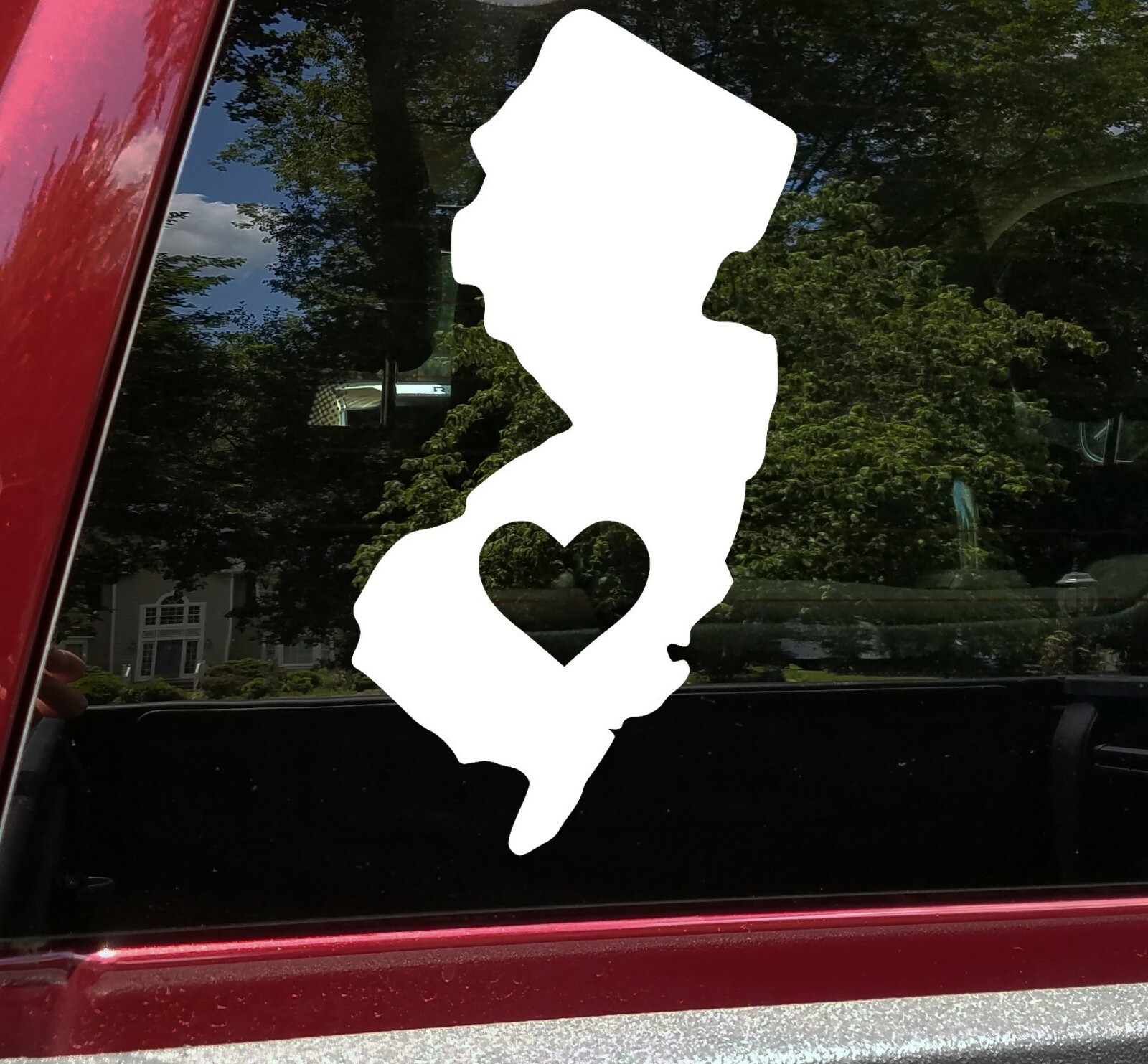 New Jersey Vinyl Decal – Hearty Love Home State Native Jerseyan Die Cut Sticker