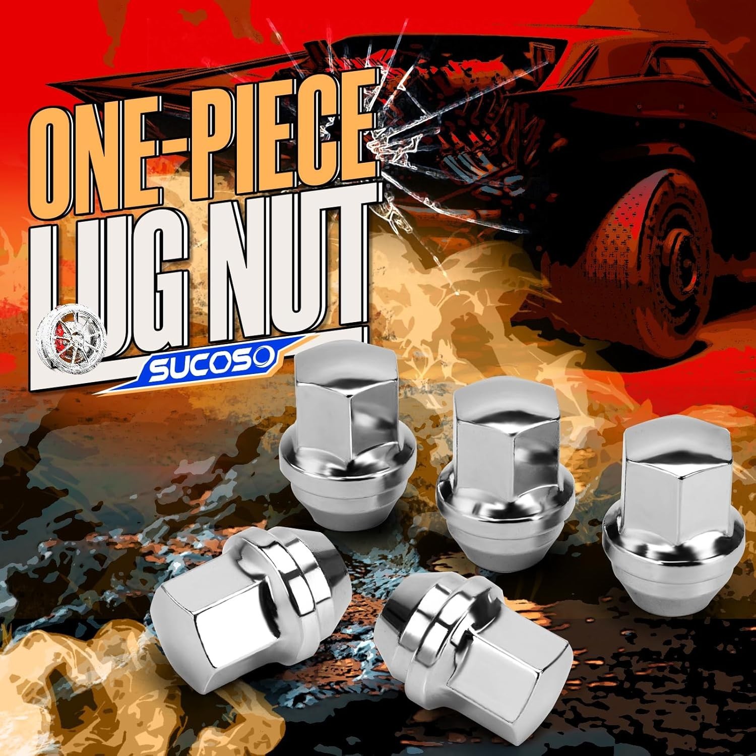 14×1.5 OEM Factory Style Large Acorn Seat Wheel Lug Nuts, 20 PCS M14x1.5 Closed