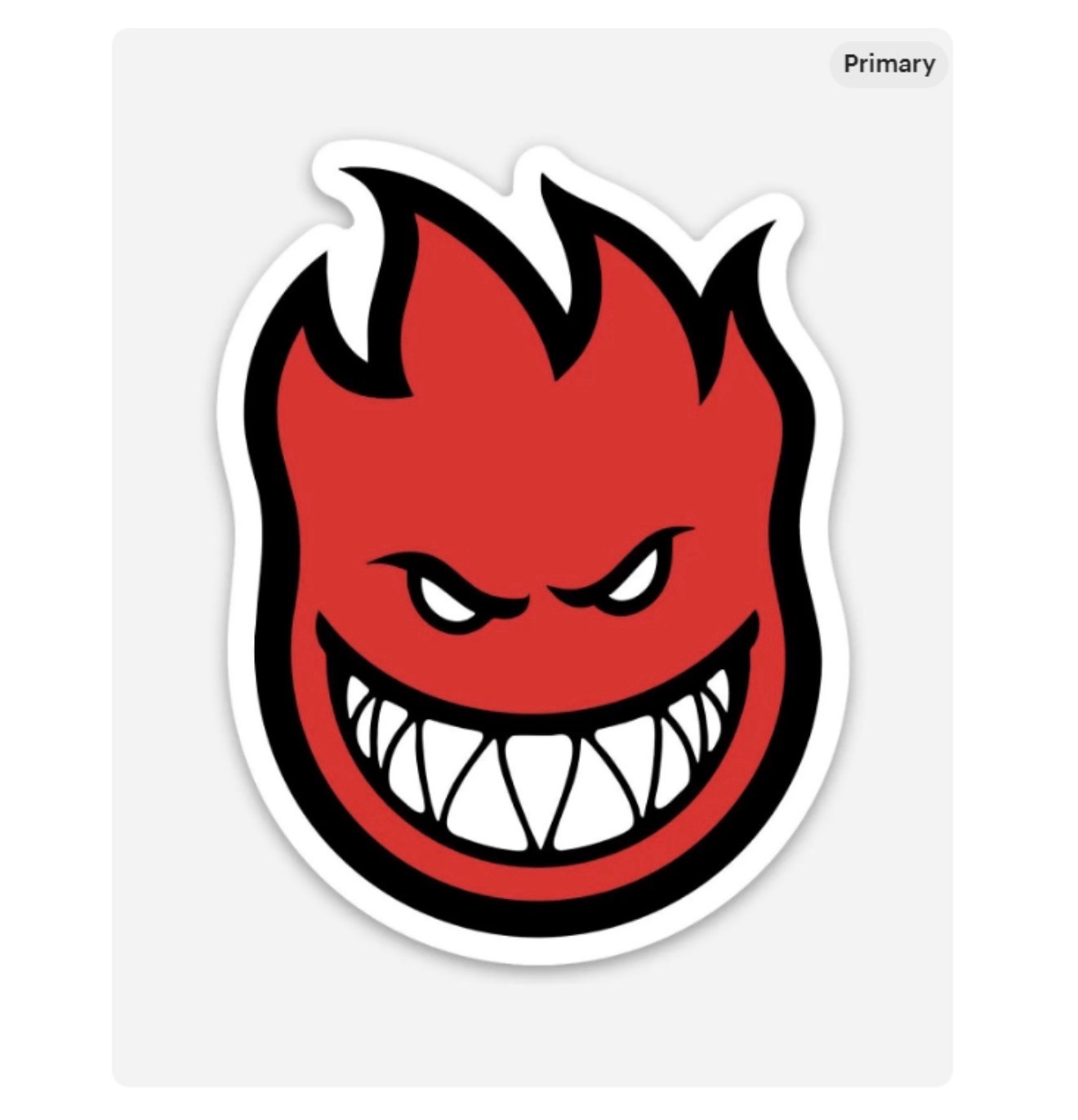 3” Spitfire Skateboard Sticker Big Head Vinyl Matte Finish Dishwasher Safe