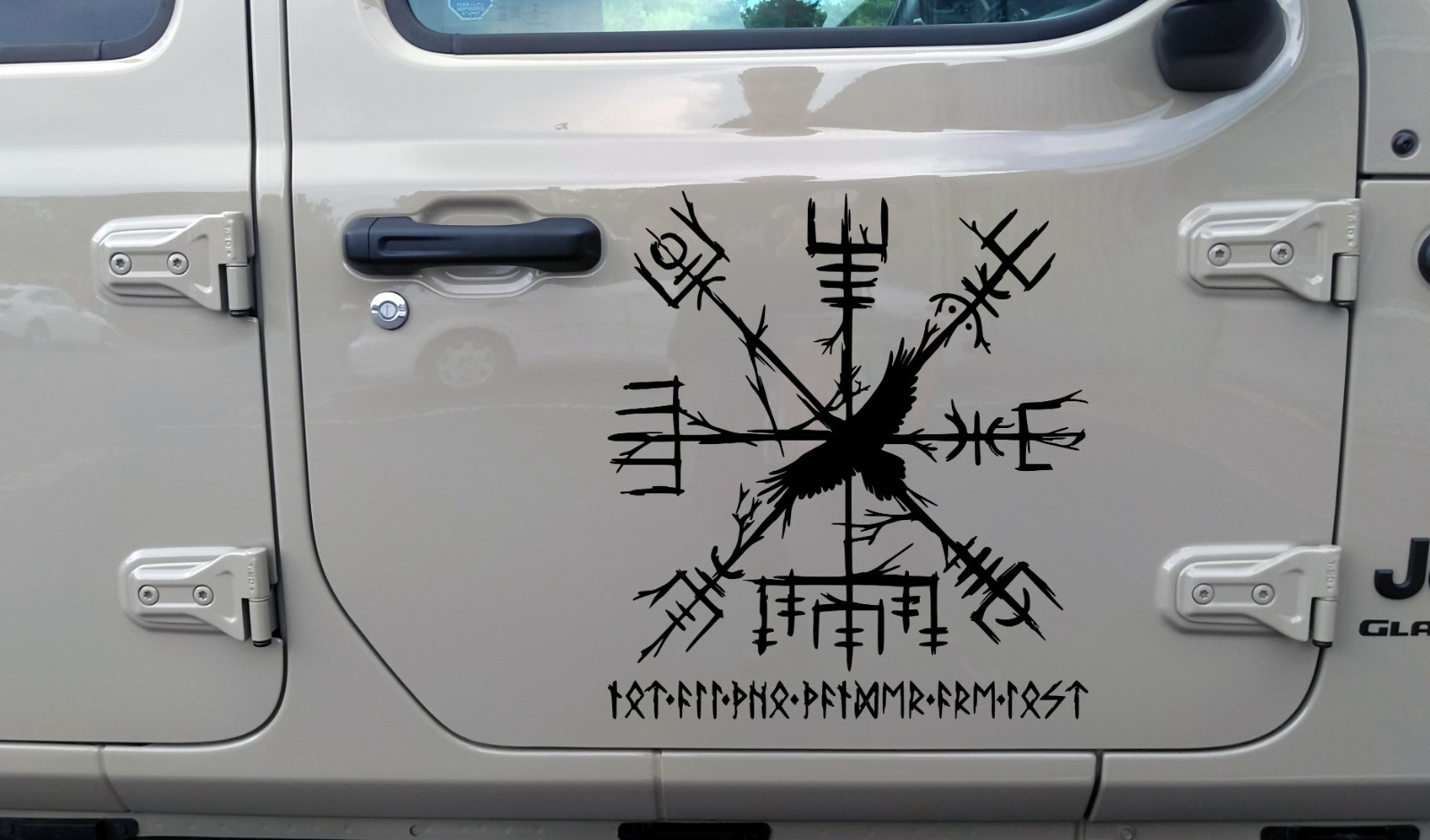 Not All Who Wander Are Lost Viking Compass Vegvisir Raven Vinyl Decal RV Truck
