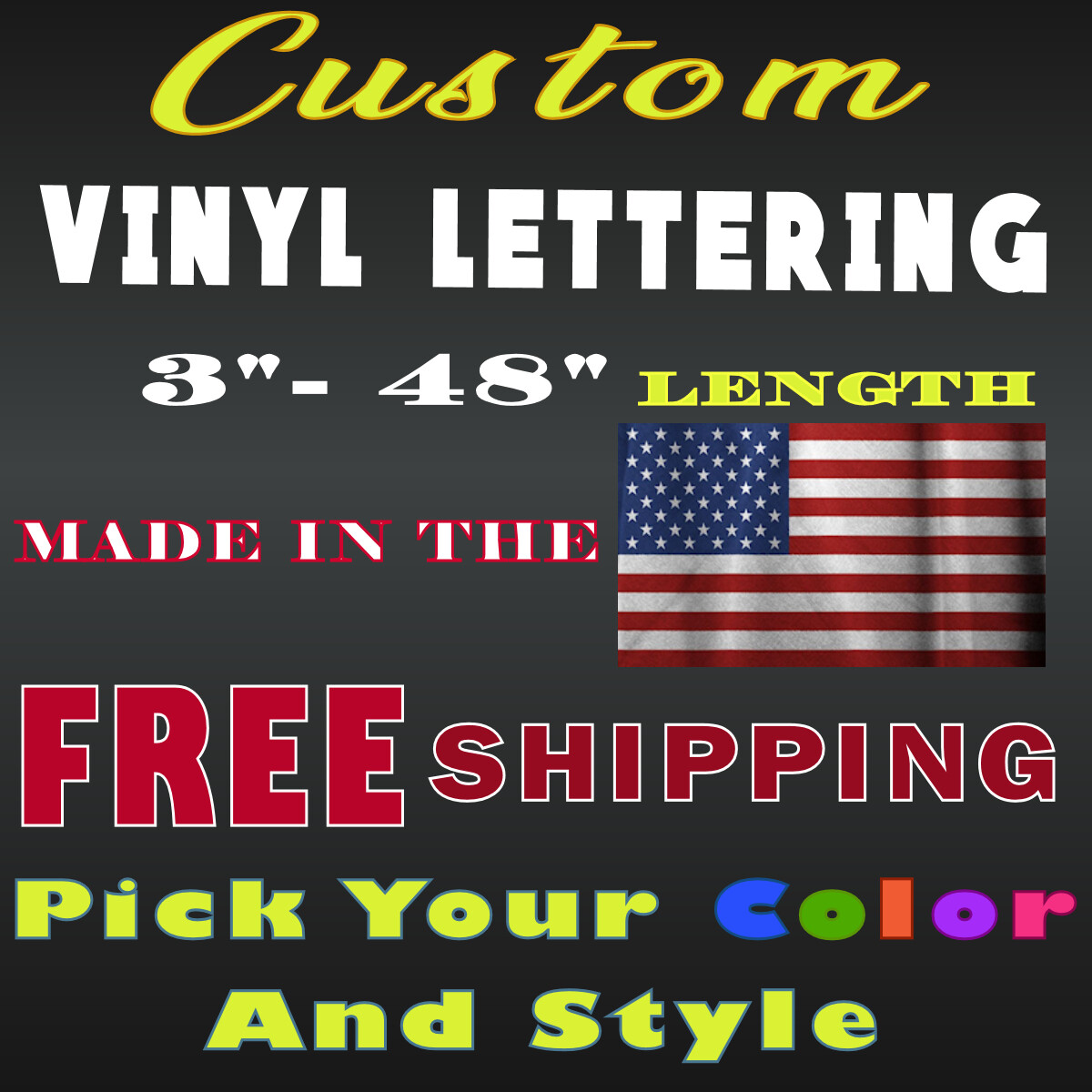 Completely Custom Vinyl Logo Sticker YETI Cars Trucks Boats Windows Tumblers
