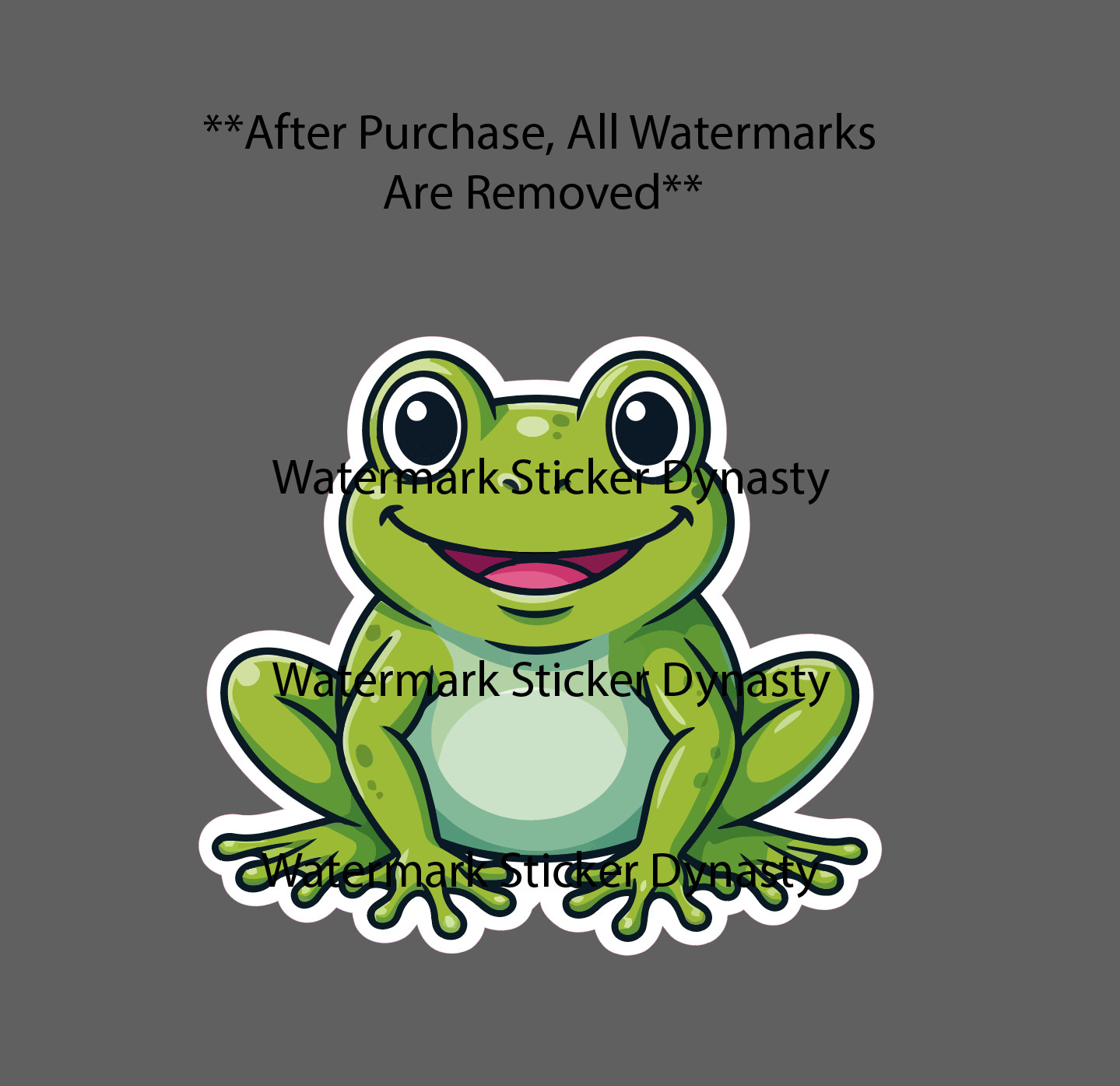 Frog Sticker Waterproof Decal Cartoon Animal Wildlife Nature Gift NEW