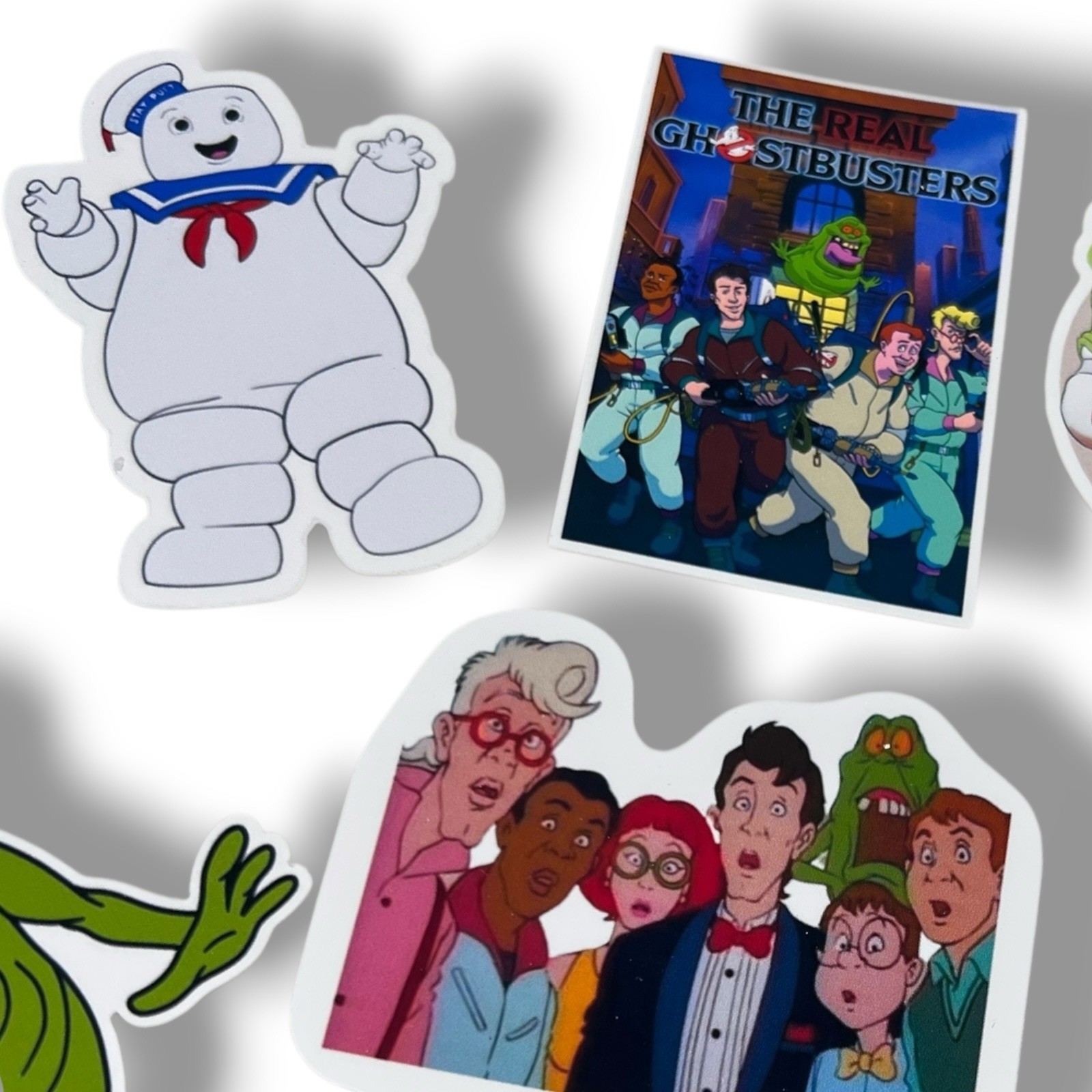 Ghostbusters Cartoon Stickers Retro 1980s Matte Vinyl Water Resistant 5 Pack