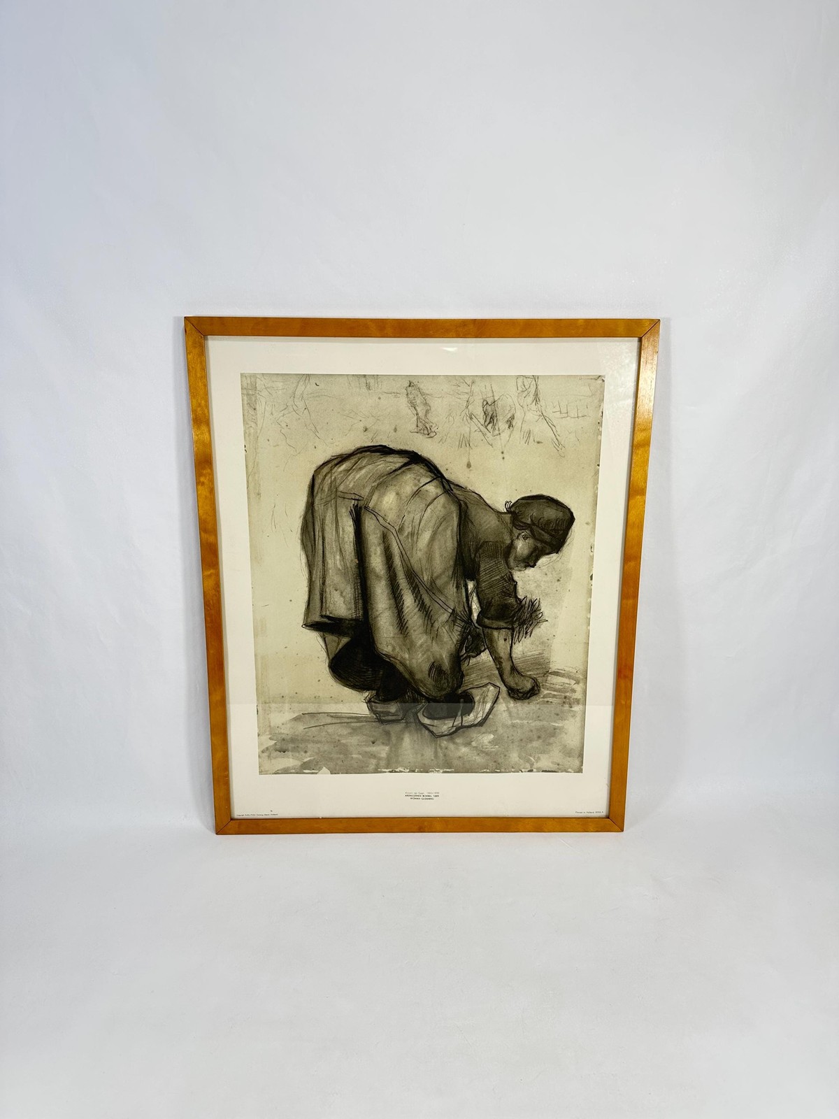 Vincent van Gogh Reproduction: Woman Picking Grains Art Print