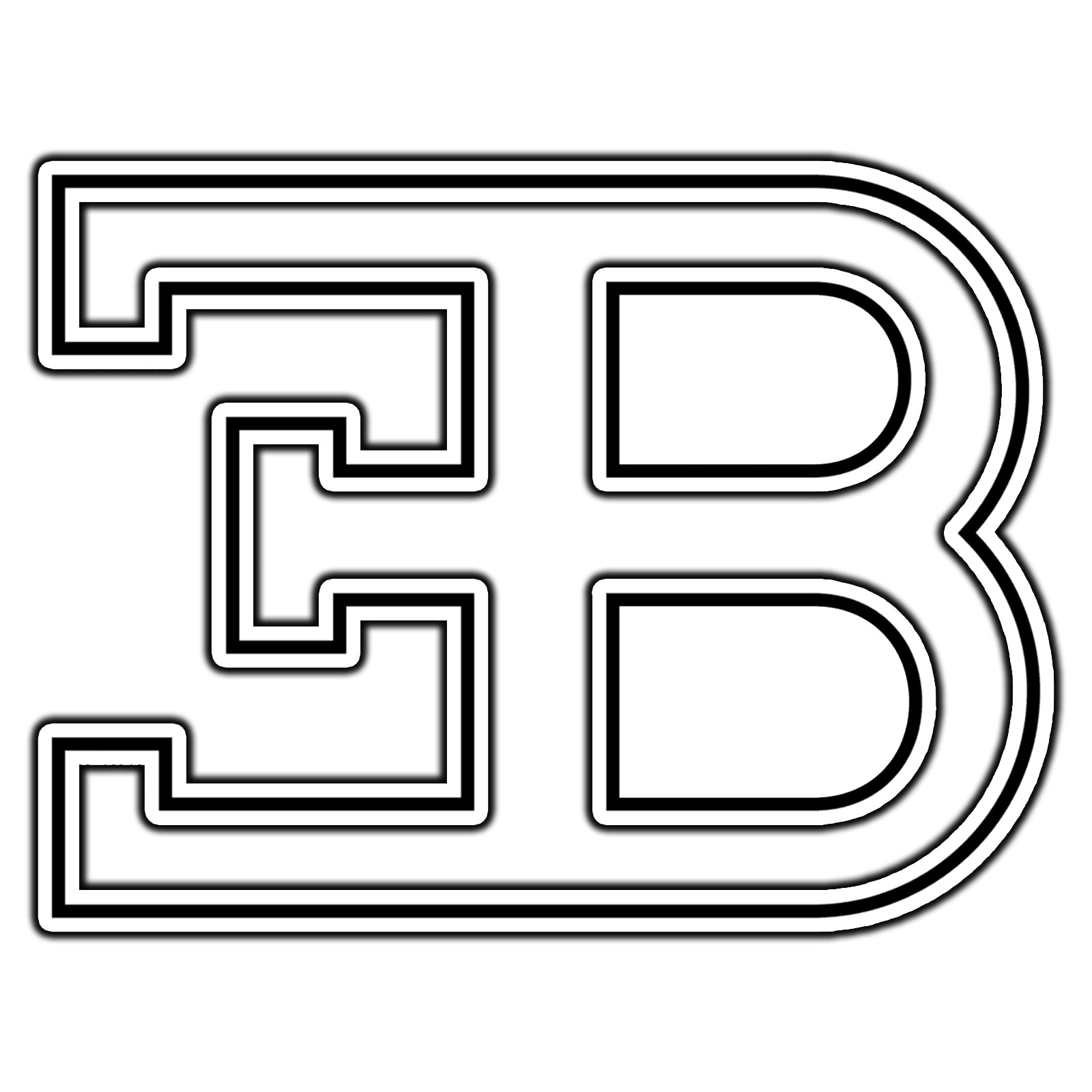 Bugatti Monogram Logo #3 Sticker Waterproof Vinyl Decal Die-Cut Laptop Car