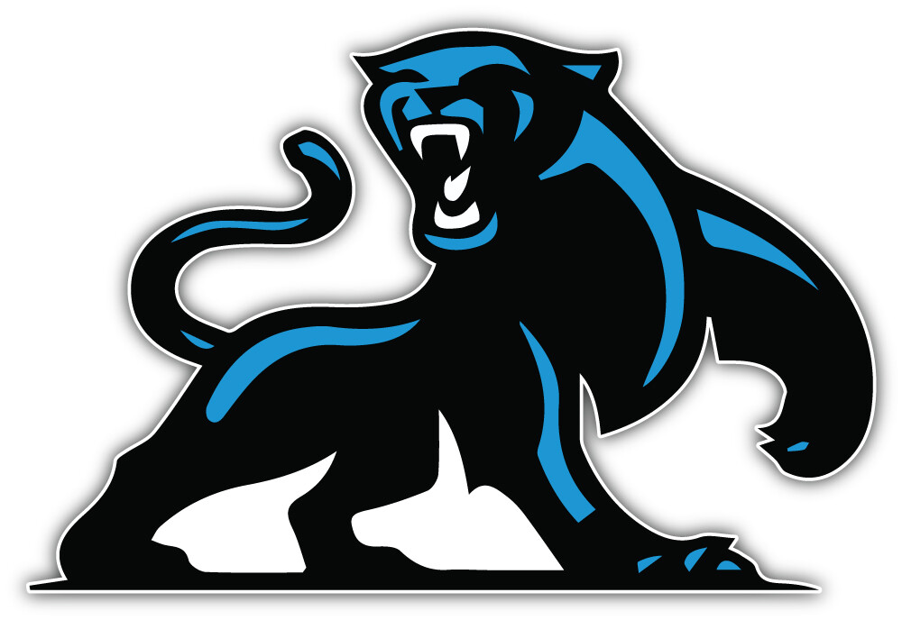 Carolina Panthers Mascot NFL Sport Car Bumper Sticker Decal "SIZES"