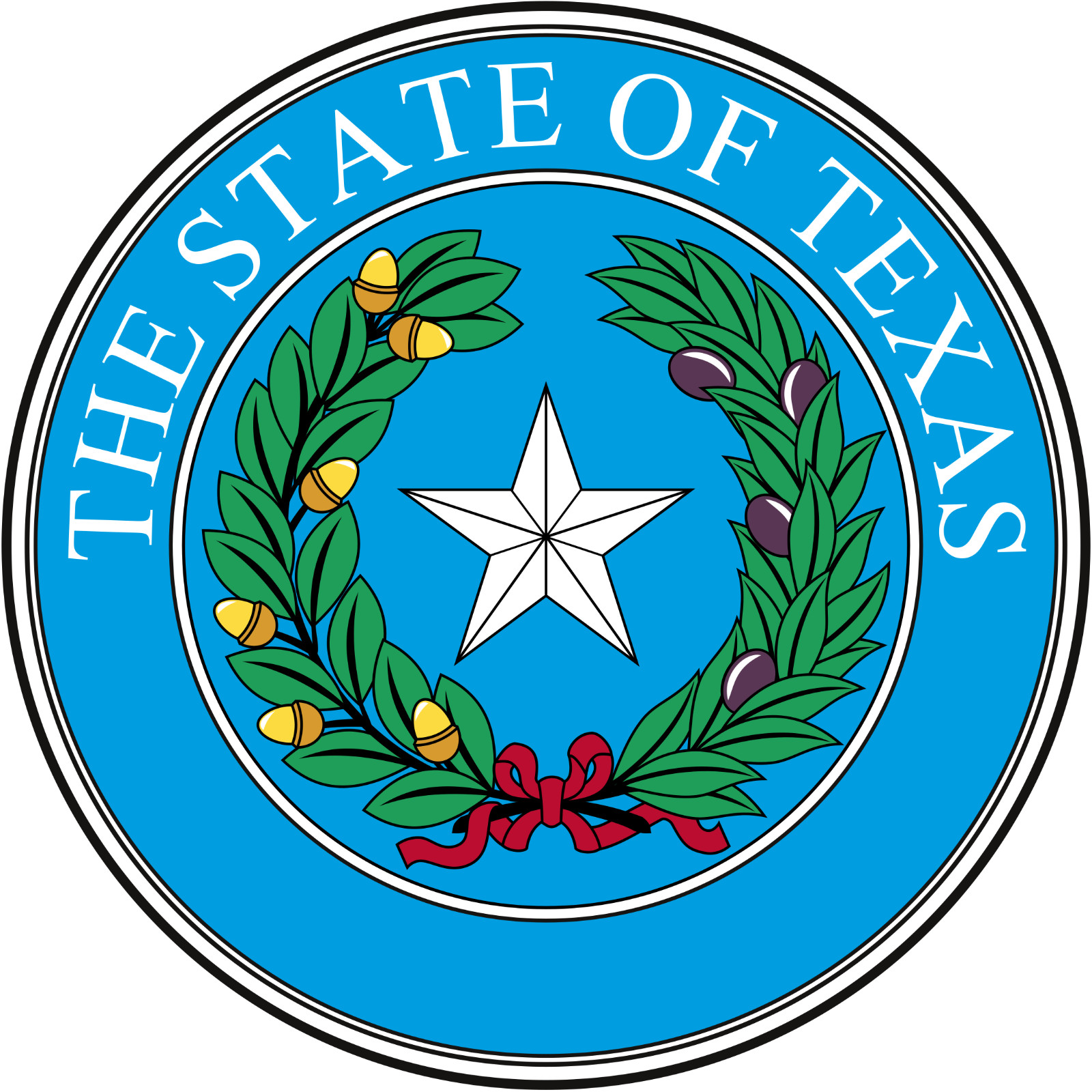 Texas state seal sticker weatherproof bumper vinyl decal