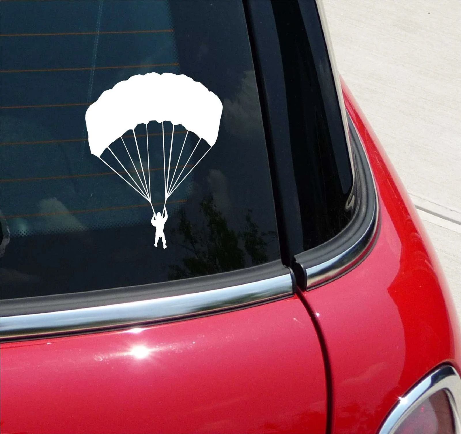 PARACHUTE PARACHUTING SKYDIVING GRAPHIC DECAL STICKER ART CAR WALL DECOR