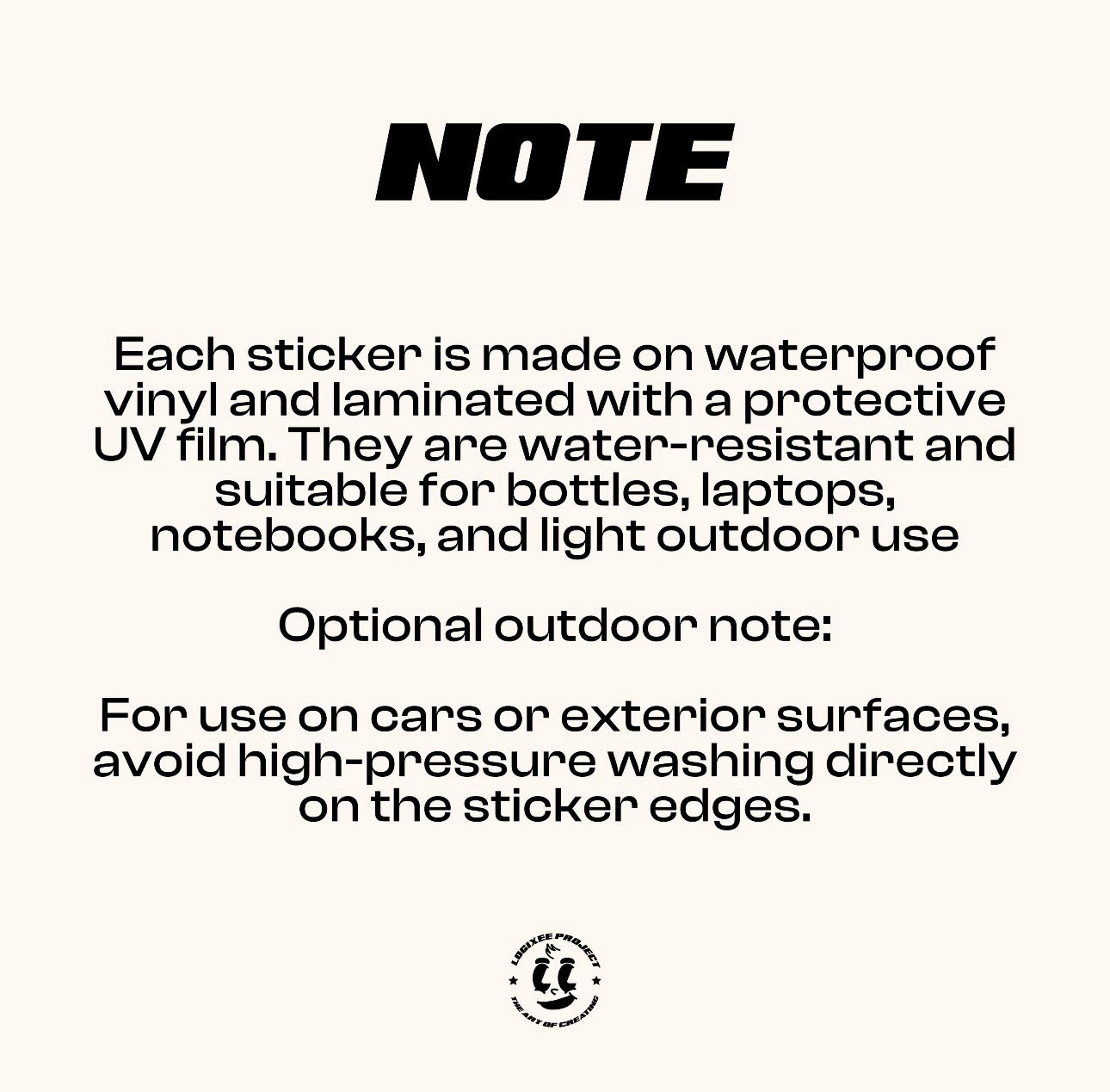 Option Drift Decal Sticker: Homemade Water Resistant & UV- Resistant