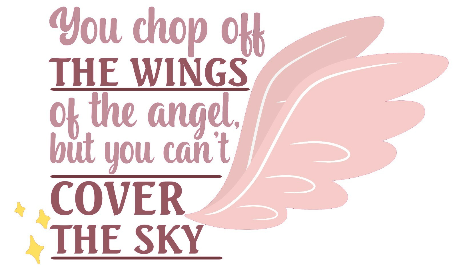 Home Bedroom Living Room Lettering Art Quote Angel Wings Design Vinyl Wall Decal
