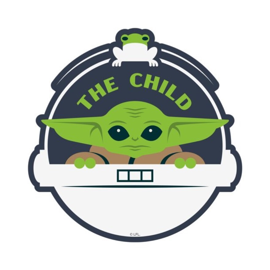 WEATHER RESISTANT BABY YODA CAR WINDOW VINYL DECAL STICKER THE CHILD STAR WARS