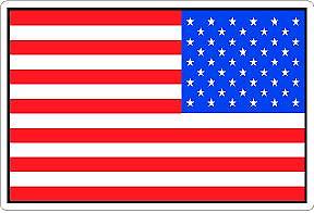 Reversed US Flag Reflective Vinyl Decal Sticker United States American