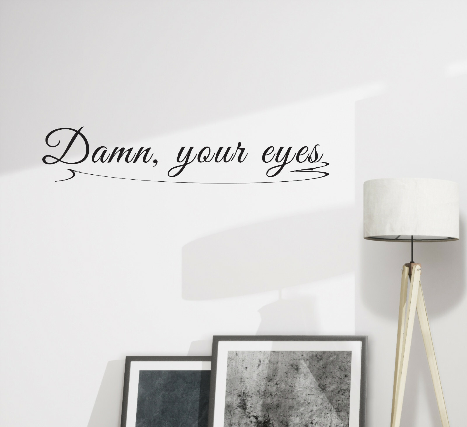 Wall Decal Words Your Eyes Beauty Girl Vinyl Decor Black 22.5 in x 6 in gz347