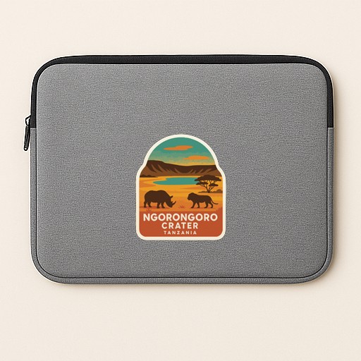 Ngorongoro Crater Tanzania Iron On Heat Transfer Vinyl HTV Die-Cut Symbolic