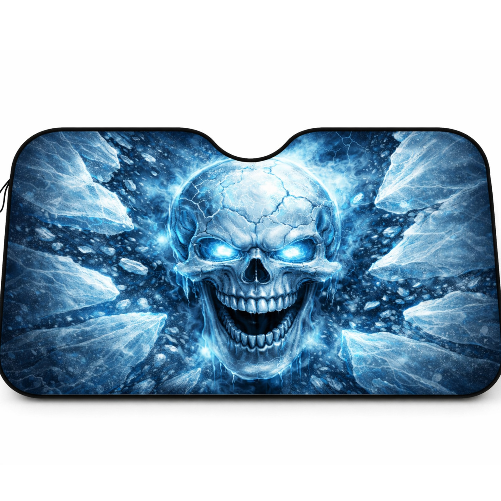 Scary Halloween Skull Car Sunshade Horror Gothic Windshield Sun Shade Cover