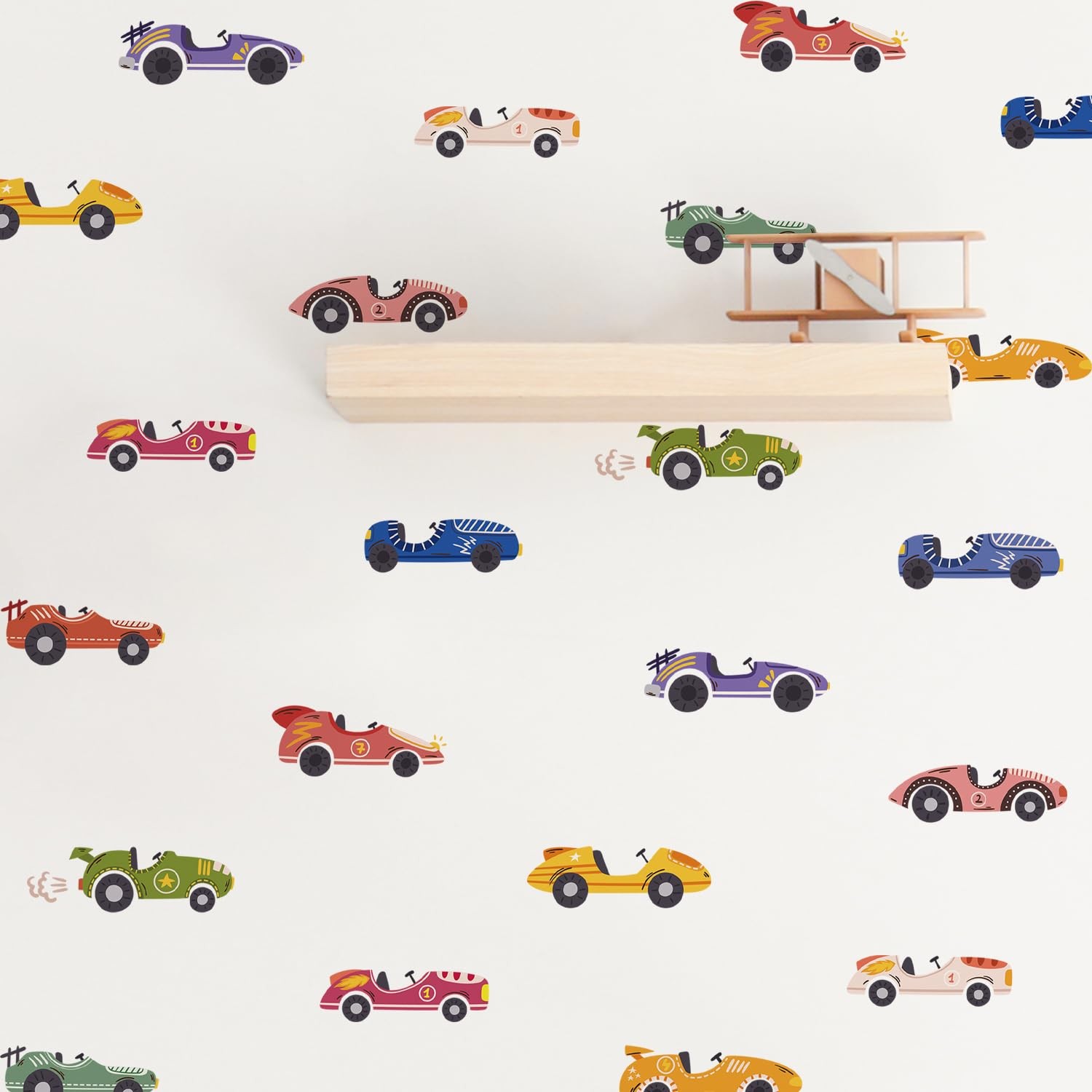 24 PCS Retro Cars Wall Decals Peel and Stick, Watercolor Cars Decals for Boys…