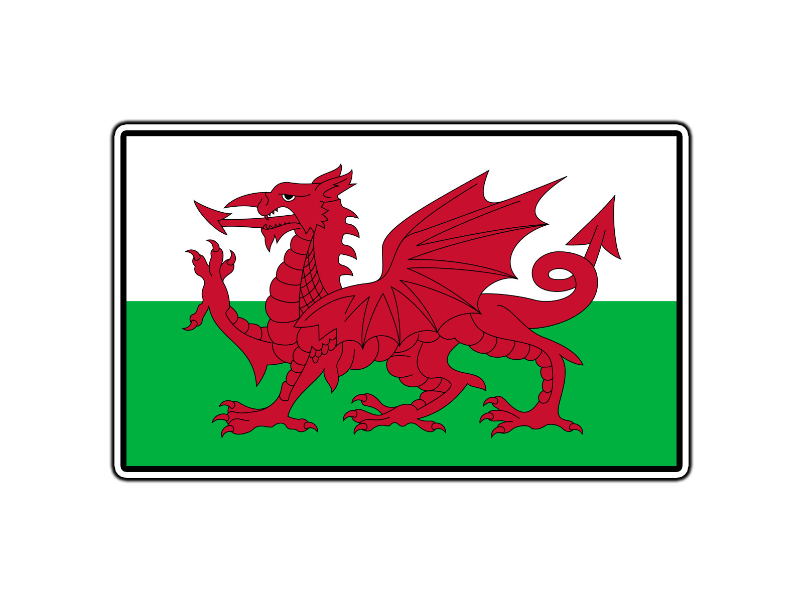 Wales Flag World Country Sticker Waterproof Vinyl Decal Die-Cut Car Laptop