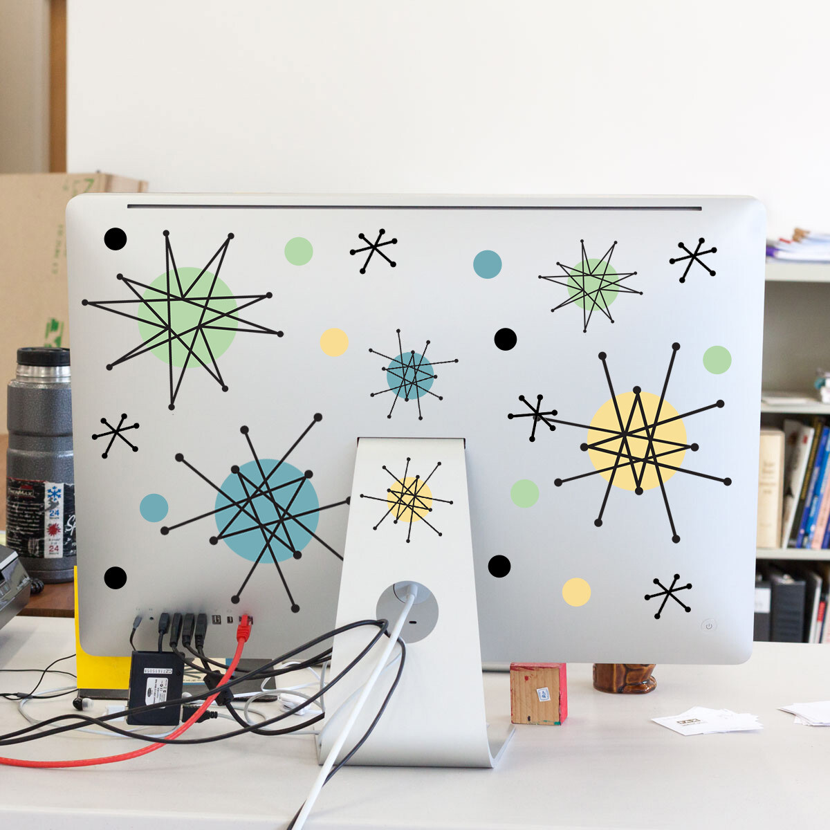 Atomic Starburst Wall Decals & Accents – Medium Set Of 50 – 12 Color Palettes