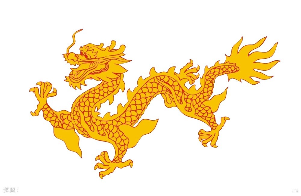 Decal Vinyl Sticker Dragon Gold Made in USA