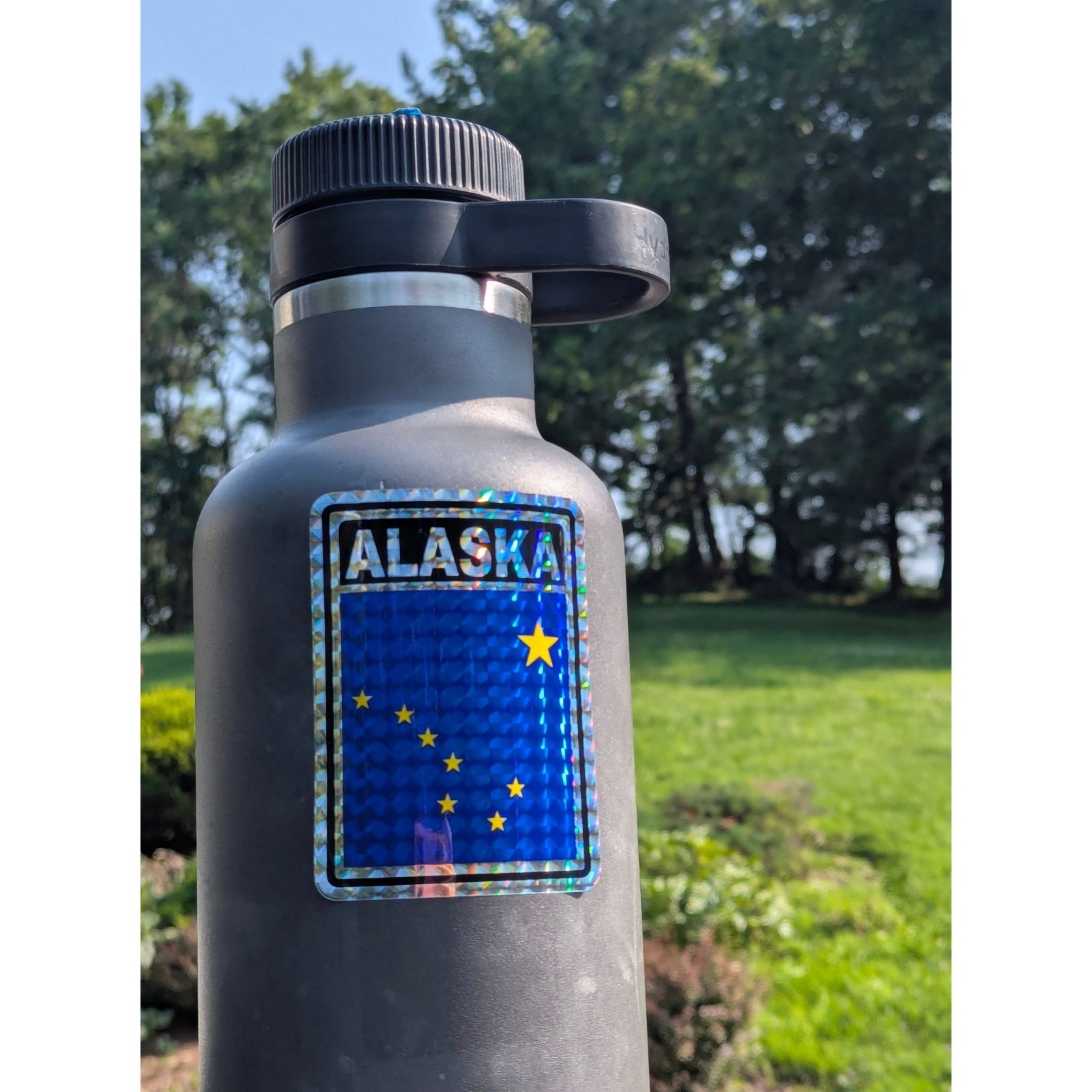 Alaska State Flag Reflective Decal Adhesive Printed Vinyl Sticker