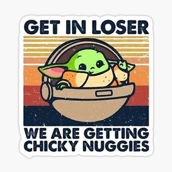 Baby Yoda Sticker Decal chicky nuggies