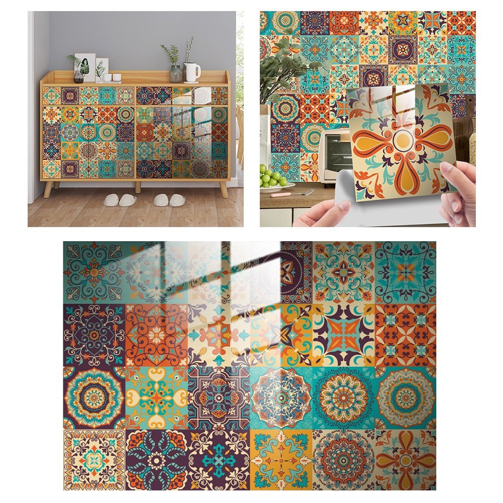 Upgrade Your Space with Elegant Moroccan Tile Stickers for Bathroom and Kitchen