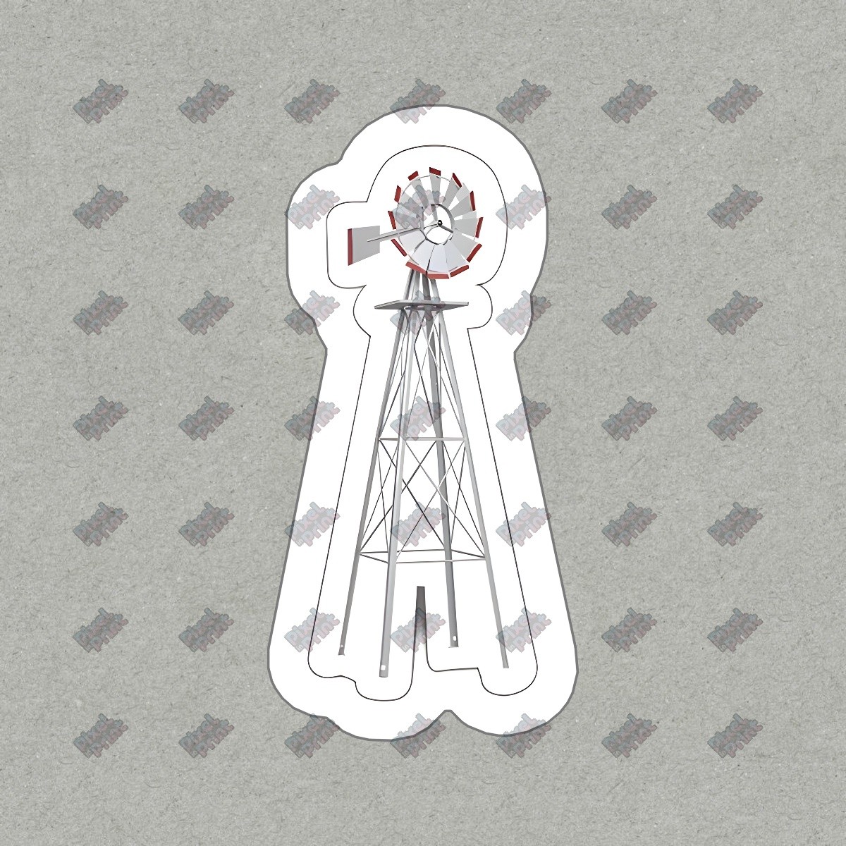 Vintage Windmill Vinyl Sticker Farmhouse Decor Rustic Wall Art Water #519590