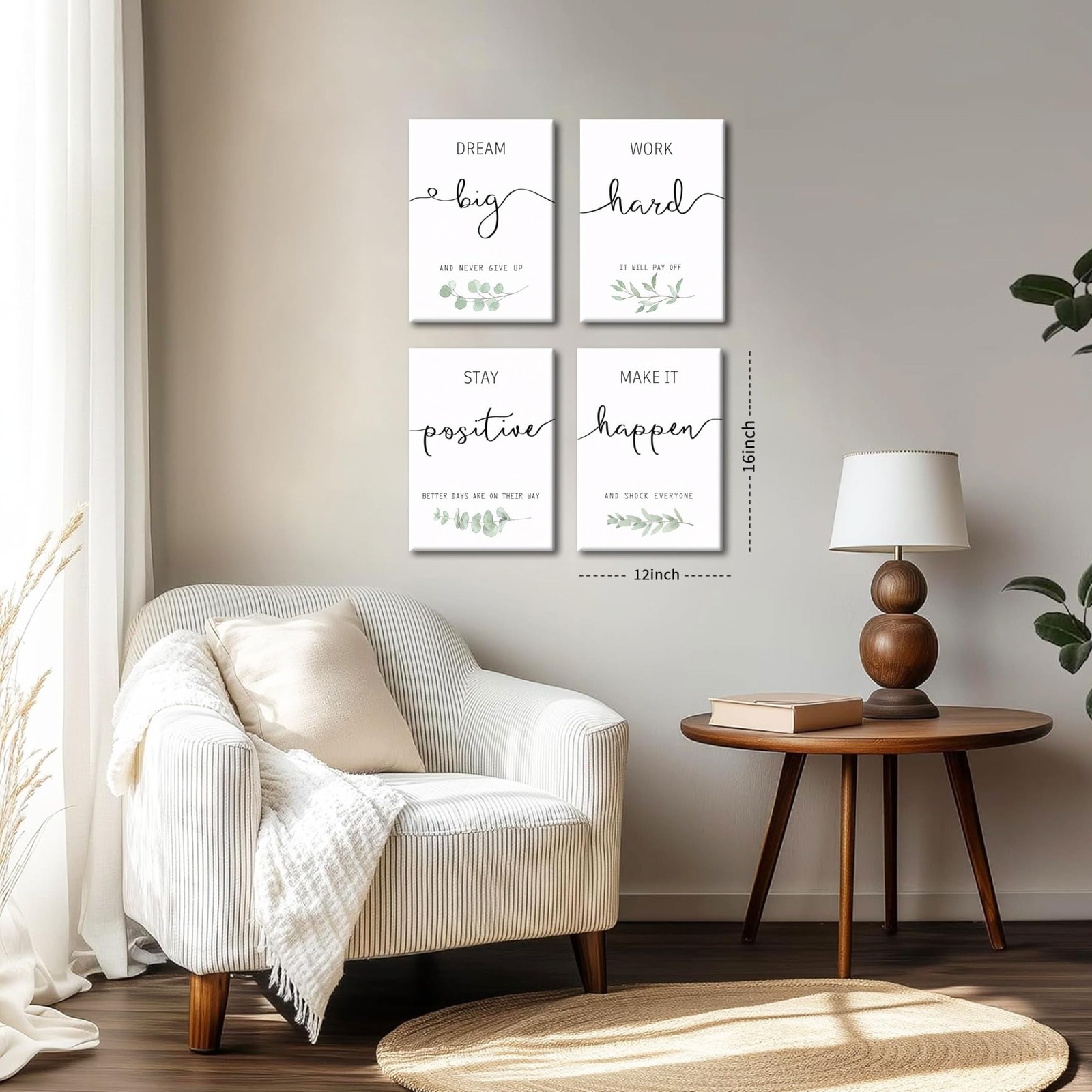 Motivational Canvas Wall Art for Office Decor – Inspirational Positive Quotes…