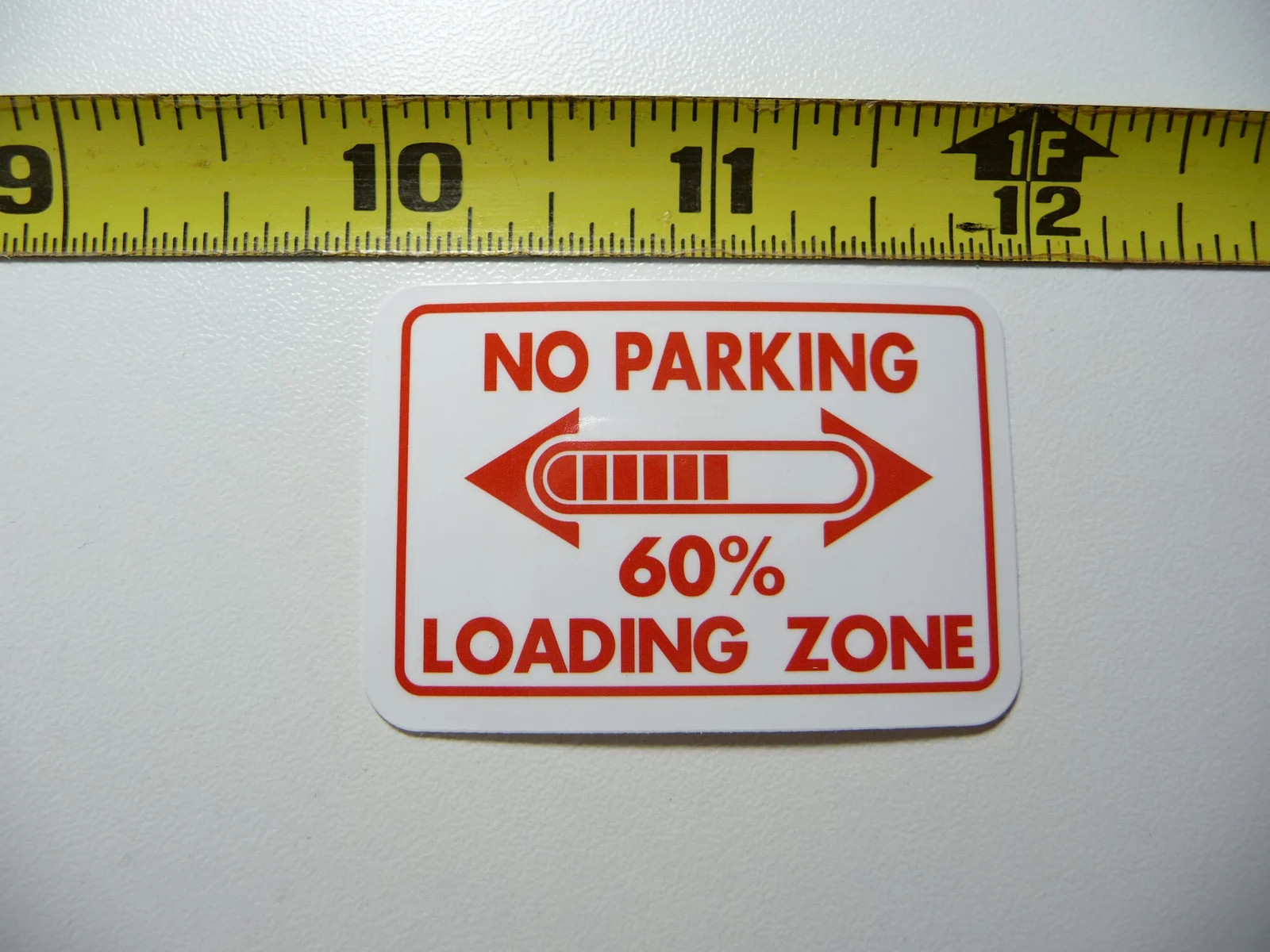NO PARKING WARNING SMALL STICKER DECAL WORK JOB HARD HAT PRIDE FUNNY