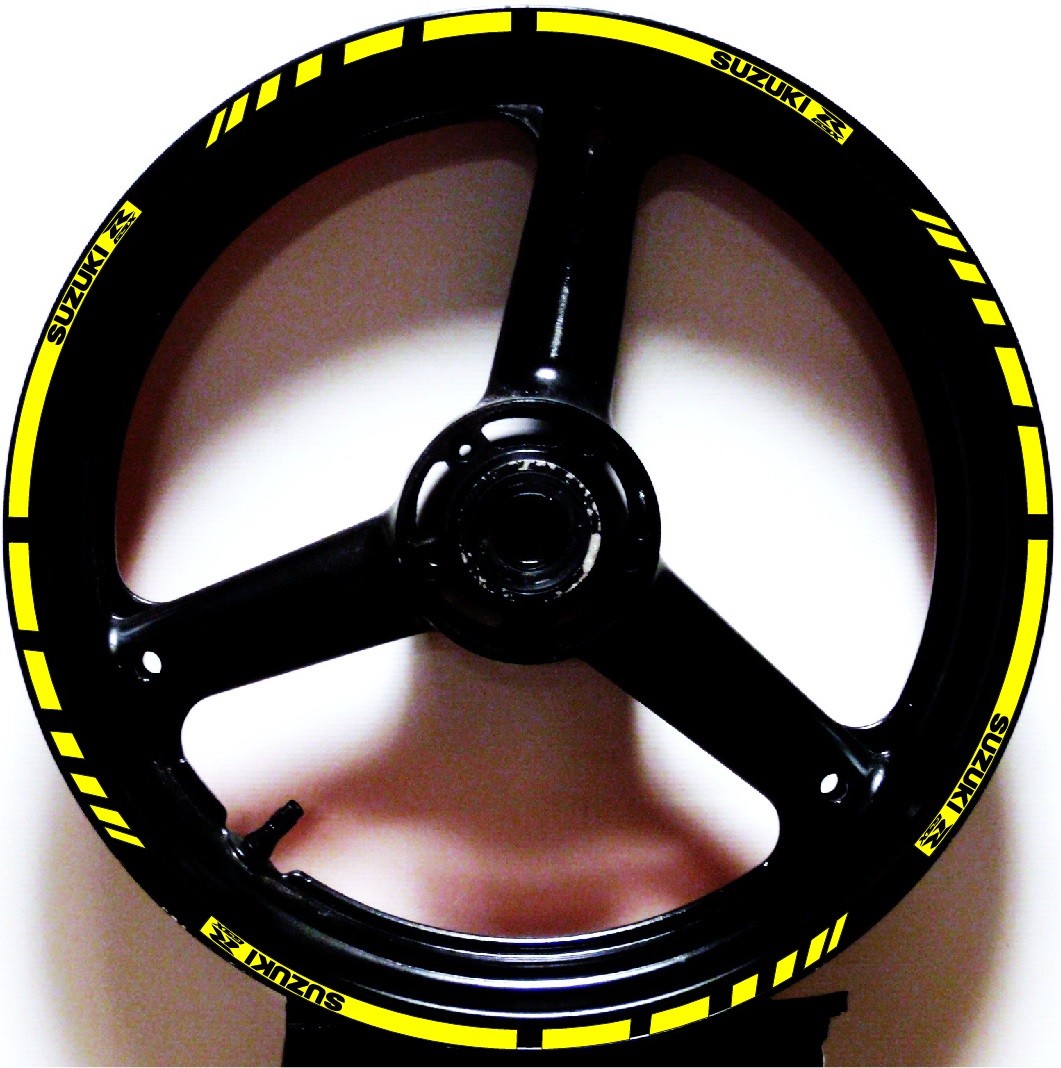 CUSTOM 2 TONE GP RIM STRIPES WHEEL DECALS TAPE STICKERS SUZUKI GSXR 600 750 1000