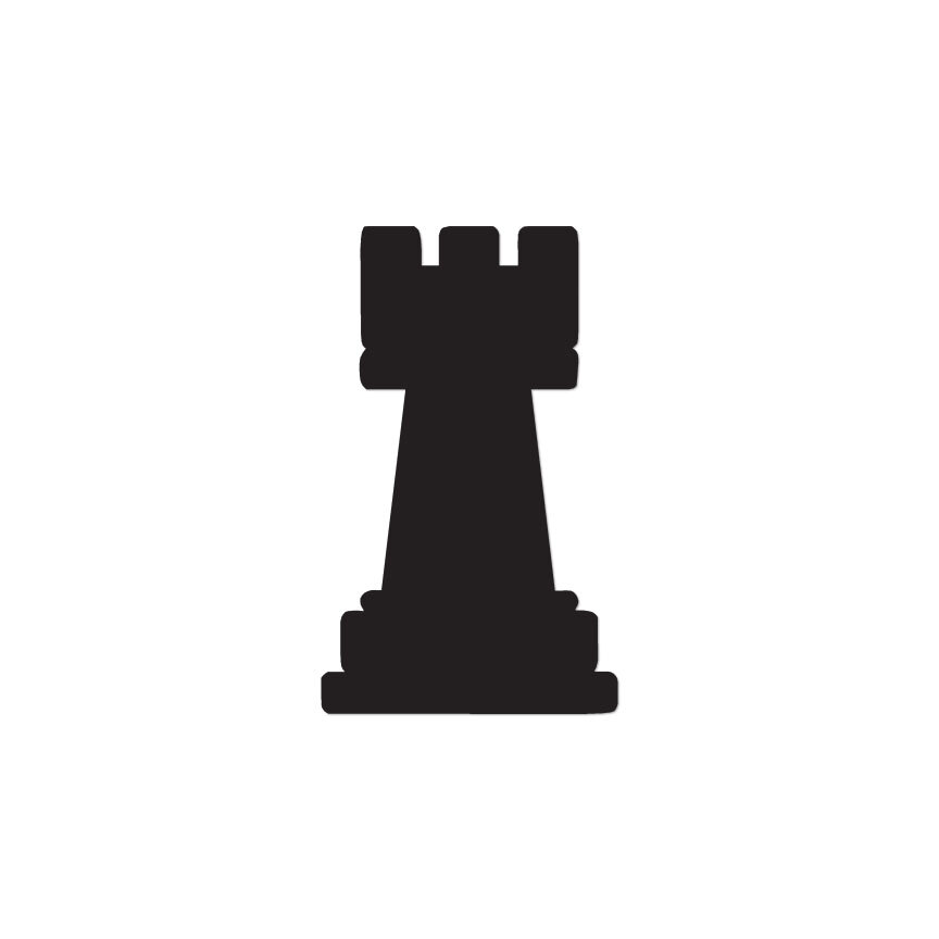 Chess Rook Castle – Vinyl Decal Sticker – Multiple Color & Sizes – ebn161