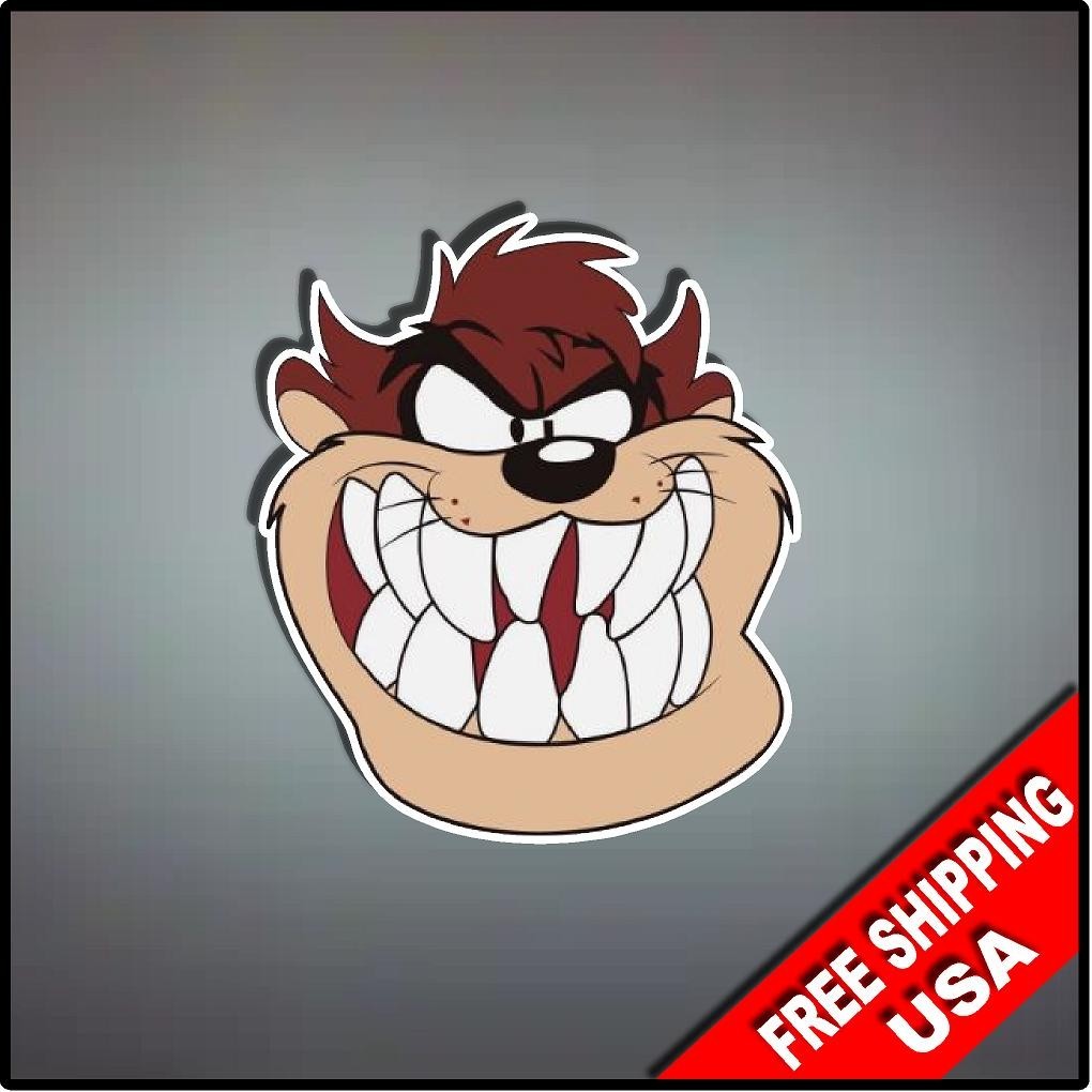Tasmanian Devil Taz Decal Sticker 4" x 3.5" Cartoon Nostalgic Looney Toons Taz