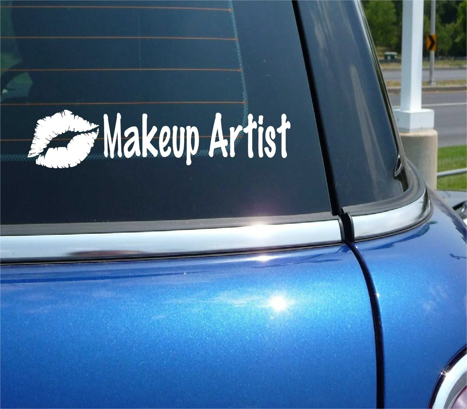 MAKEUP ARTIST LIPS DECAL STICKER FUNNY SEXY MAKEOVER BEAUTY FACIAL CAR TRUCK