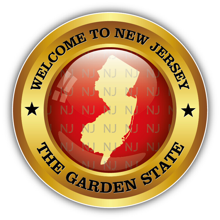 New Jersey USA State Glossy Label Car Bumper Sticker Decal