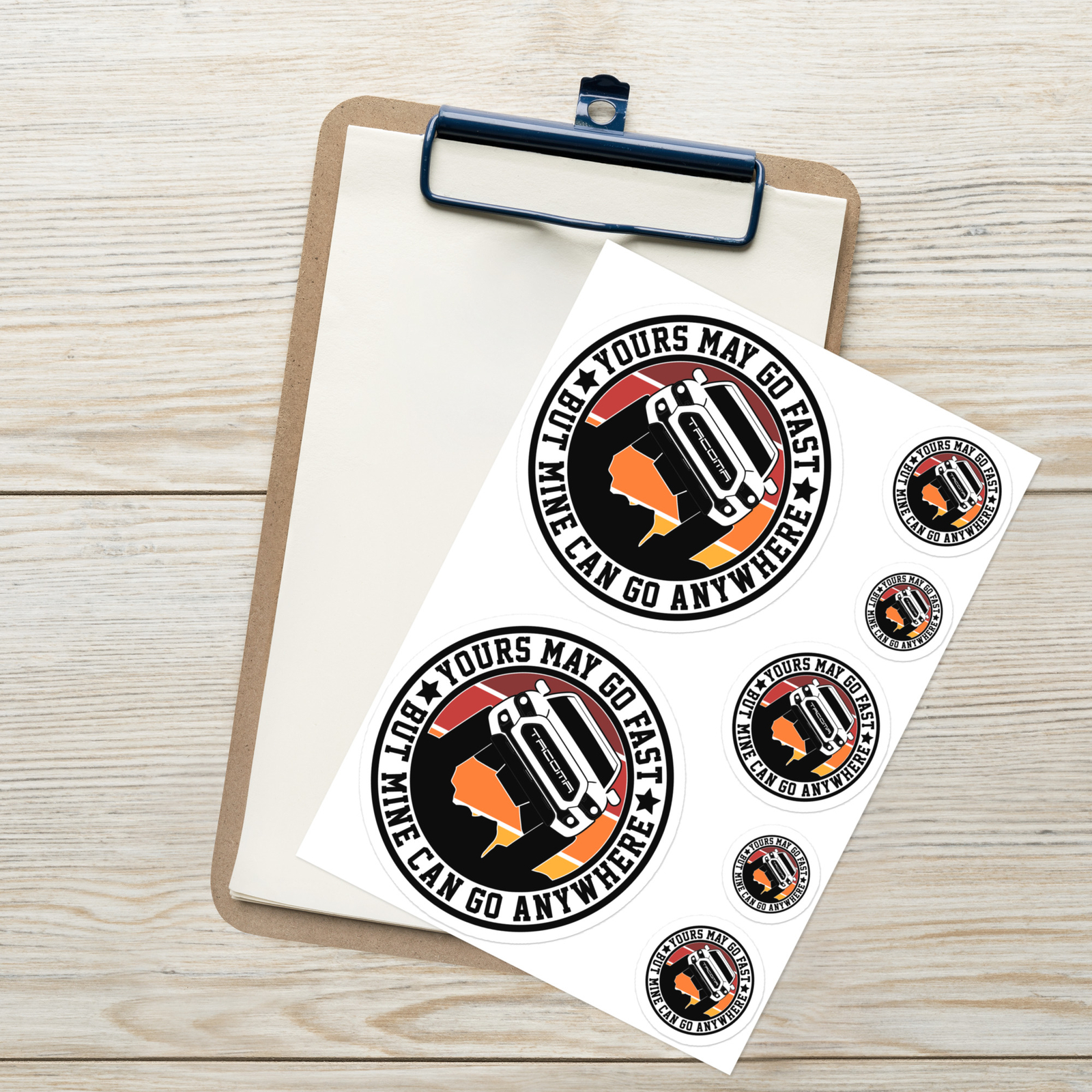 Tacoma Go Anywhere Sticker sheet