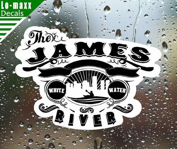 James River Whitewater Richmond Virginia High Quality Printed Vinyl Sticker