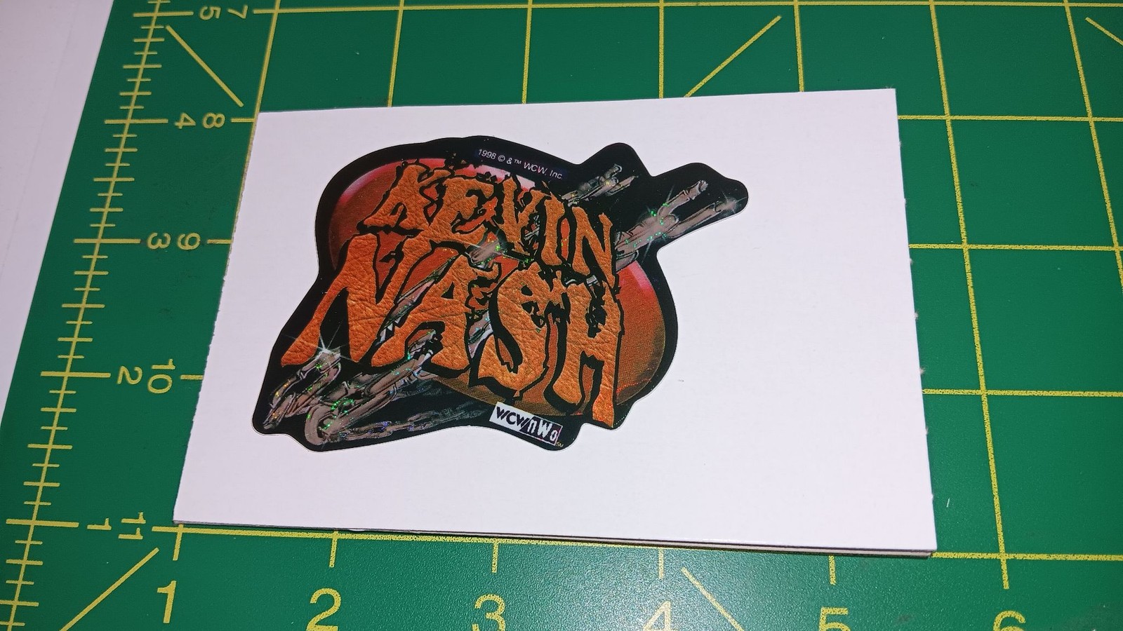 Kevin Nash Sticker WCW nWo 1998 Holographic Die Cut Wrestling Promo Collectible