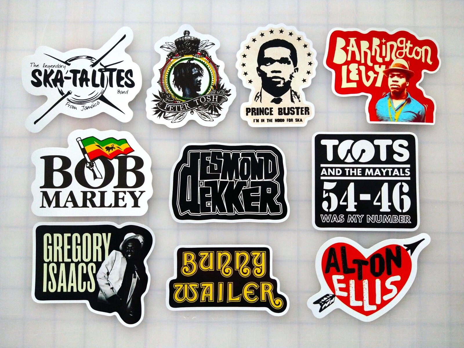 Skinhead Reggae Ska Sticker Pack (10) SET 1 Marley Wailer Stoner Jah Rasta Ellis