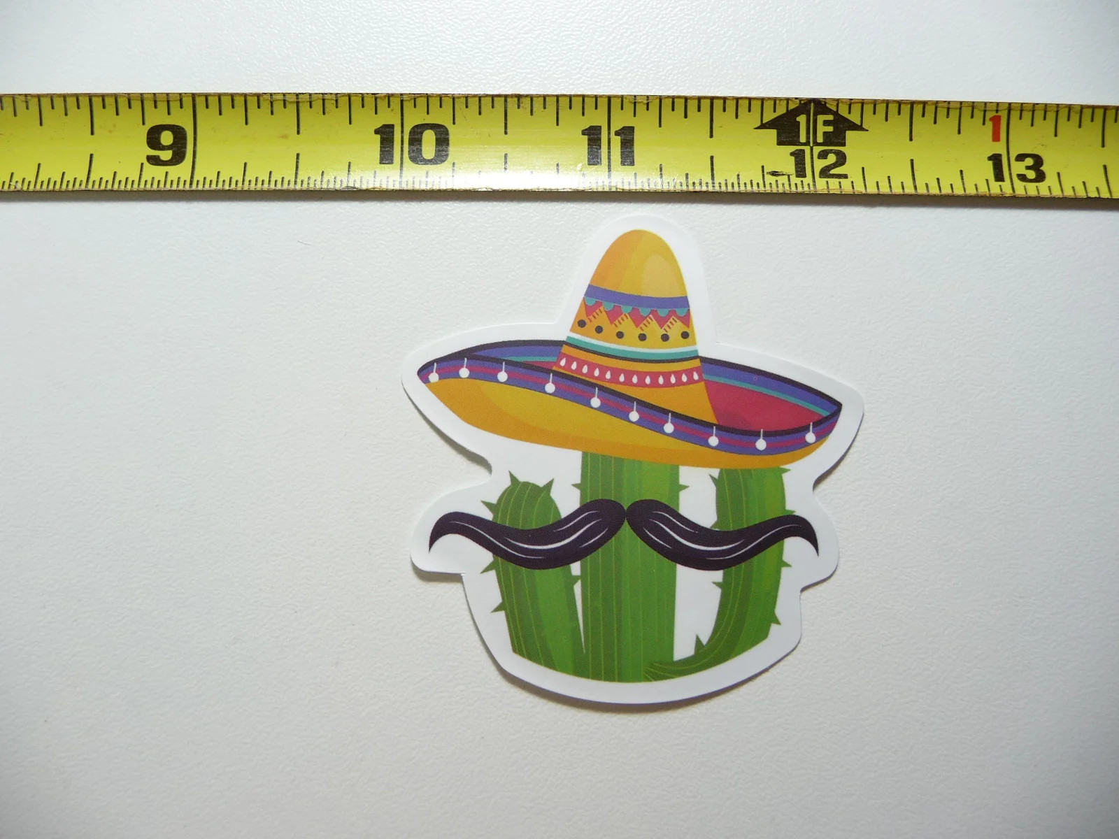 CACTUS WEARING SOMBRERO SMALL STICKER DECAL MEXICAN FOOD MEXICO FUNNY