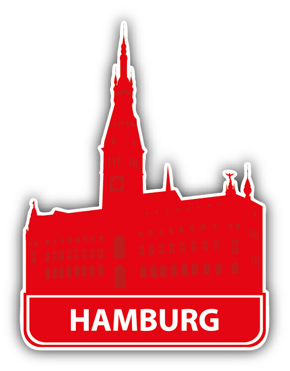 Hamburg City View Germany Car Bumper Sticker Decal