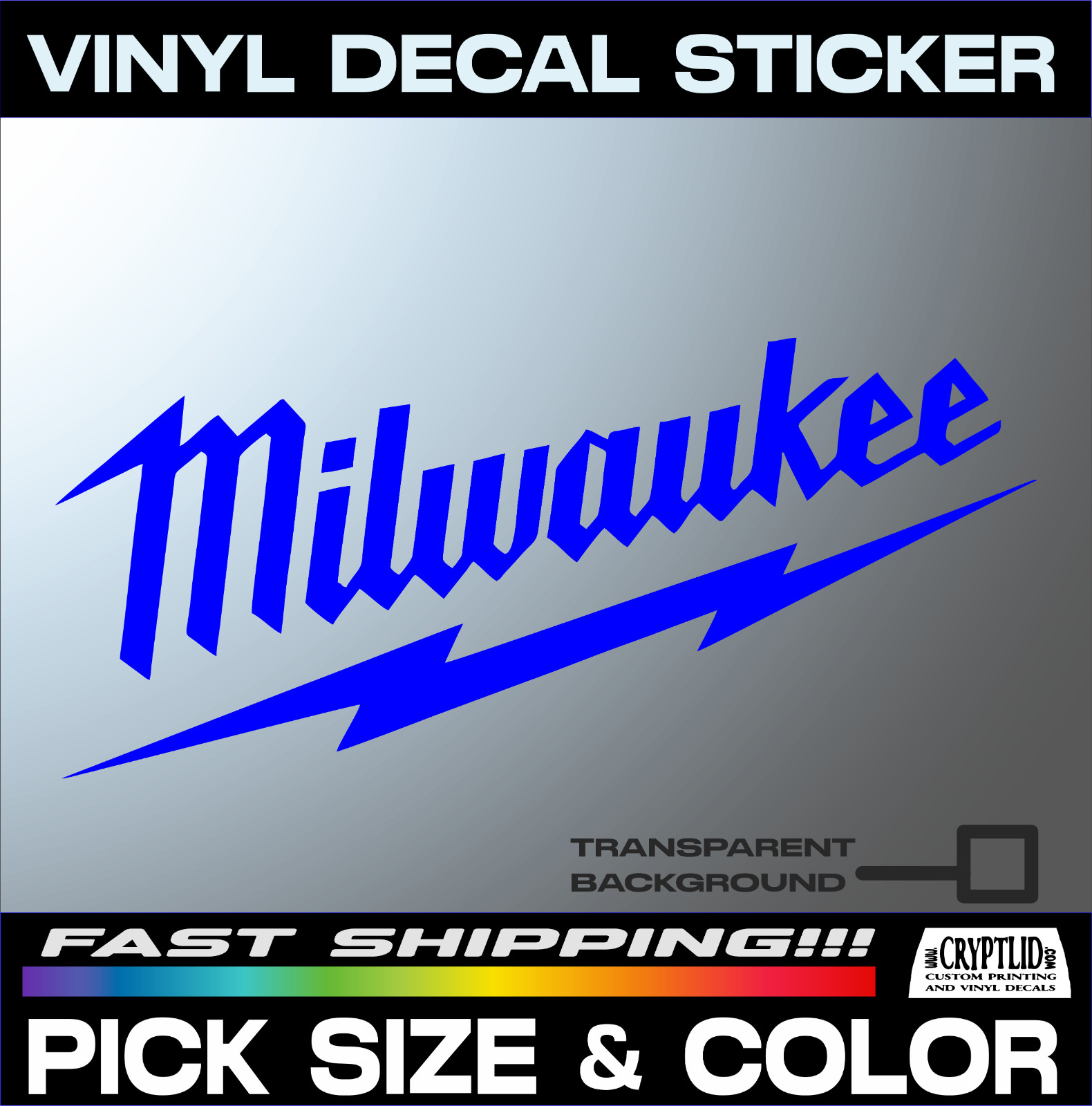 Milwaukee Tools Sticker Vinyl Decal Car Truck Toolbox Window Choose Size + Color