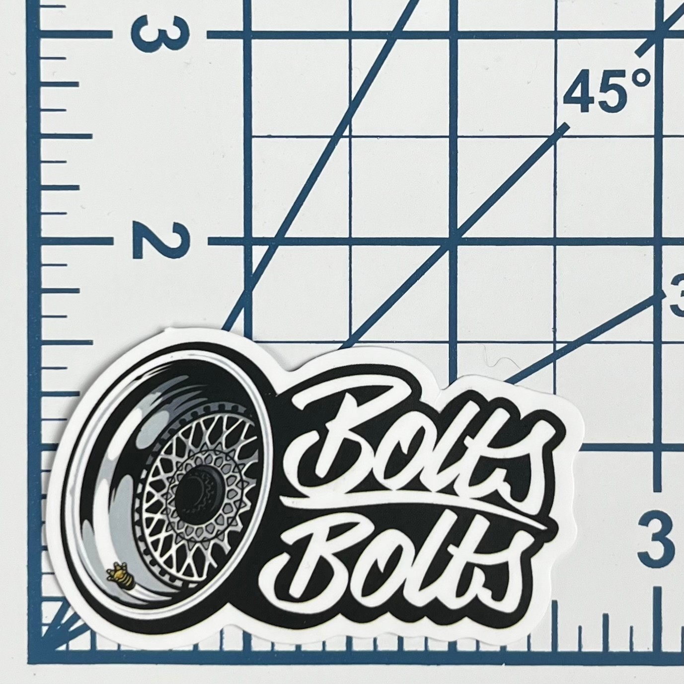 Bolts Bolts Custom Wheel Vinyl Sticker Decal Retro Mesh Rim Meshie JDM Style