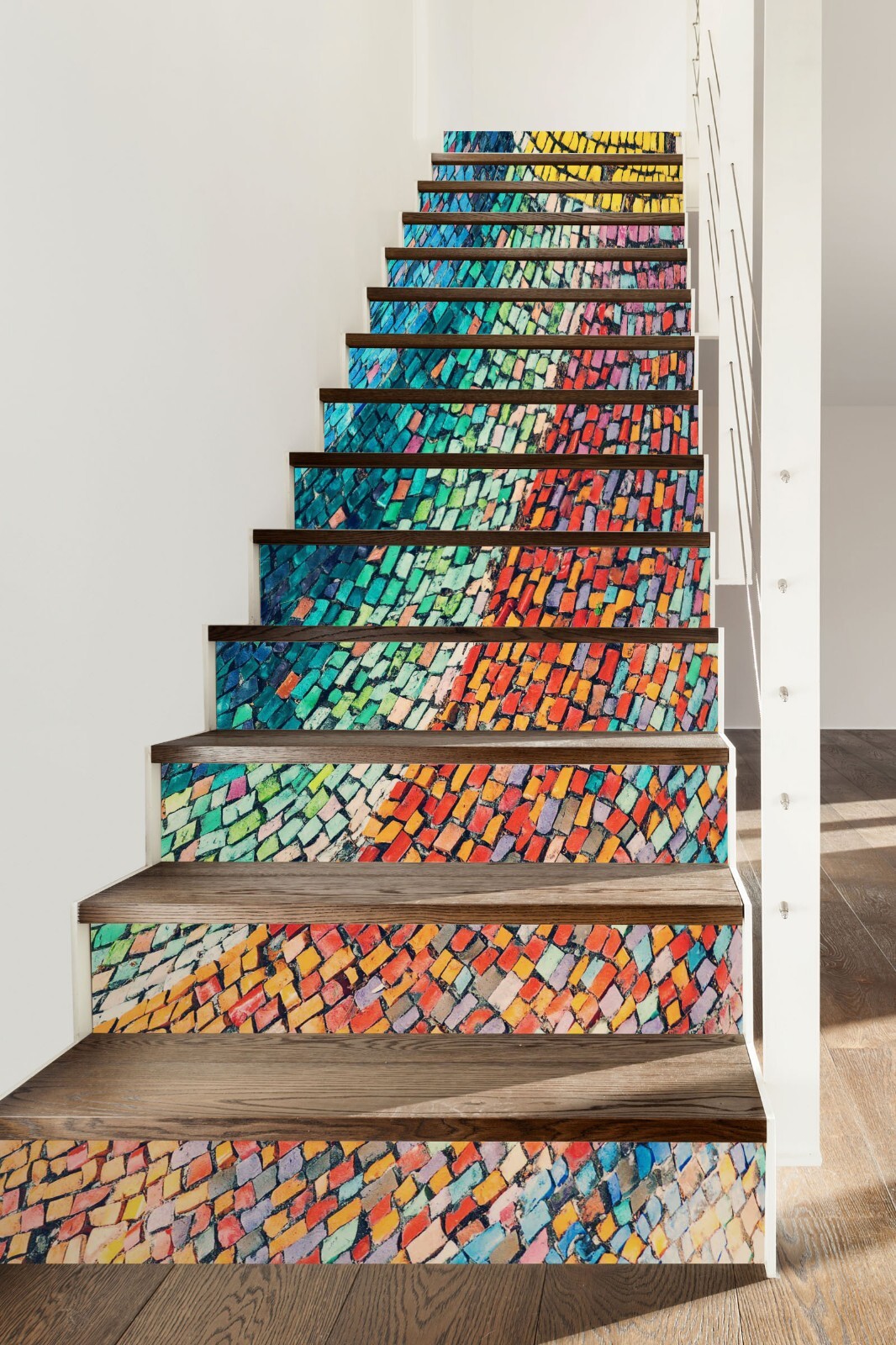 3D Color Texture AZ476 Stair Risers Decoration Mural Vinyl Wallpaper Kay