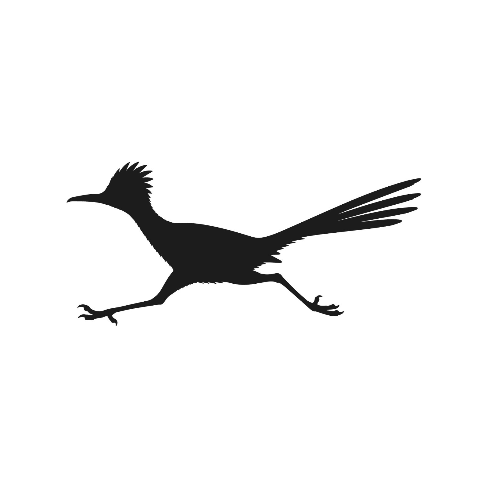 Running Roadrunner Bird Silhouette Vinyl Decal Sticker | Car Truck Window Bumper