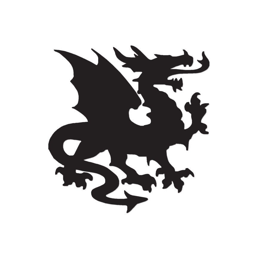 Dragon Heraldic – Vinyl Decal Sticker – Multiple Color & Sizes – ebn621